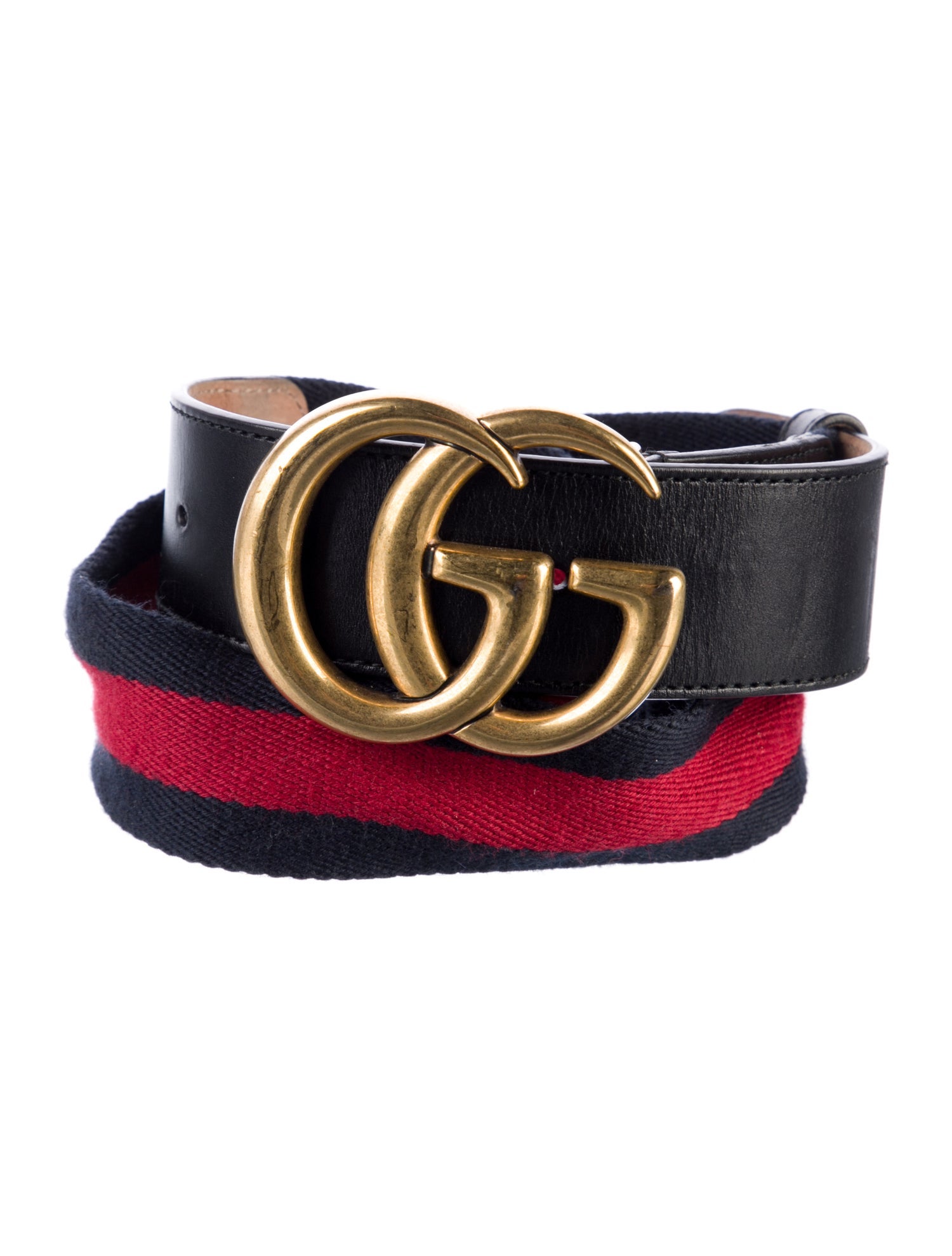 Gucci Double G Logo Canvas Belt